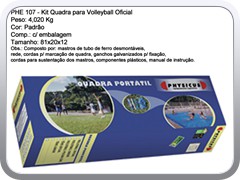 PHE 107 - Kit Quadra para Volleyball Oficial