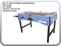 PHJ 10 - Mesa de Pebolim (vareta passante)