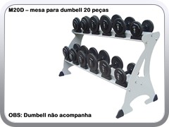 M20D – mesa para dumbell 20 peças