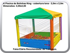 A Piscina de Bolinhas King - cobertura lona - 2,0m x 2,0m