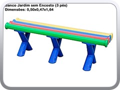 Banco Jardim sem Encosto (3 pes)