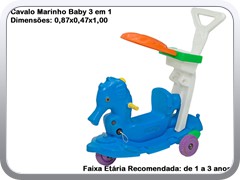 Cavalo Marinho Baby 3 em 1