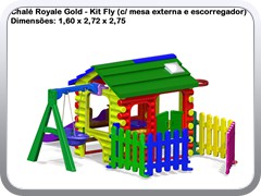 Chale Royale Gold - Kit Fly (com mesa externa e escorregador)