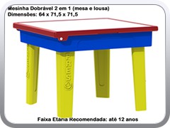 Mesinha Dobravel 2 em 1 (mesa e lousa)